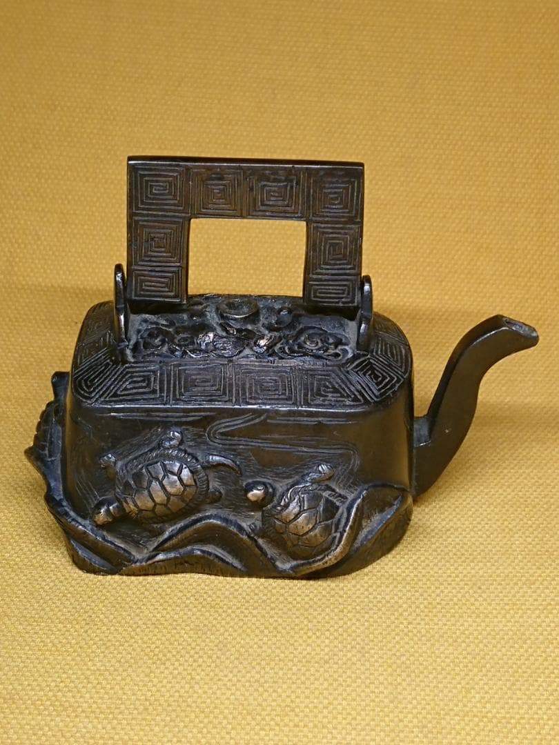 古玩　骨董　水滴　書道　水差し　銅製　置物　インテリア　工芸品　美術品A3422