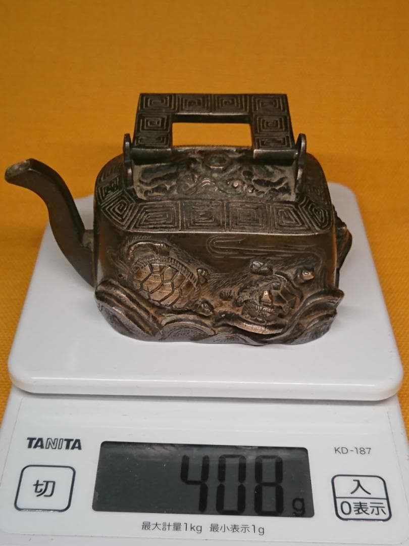 古玩　骨董　水滴　書道　水差し　銅製　置物　インテリア　工芸品　美術品A3422