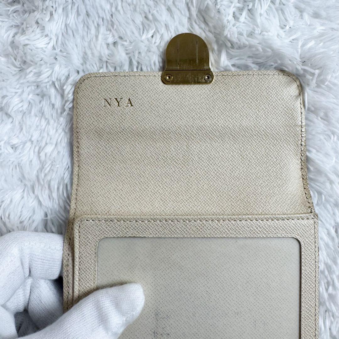 ルイヴィトン ダミエアズール ポルトフォイユ ジョイ 3つ折り財布 白