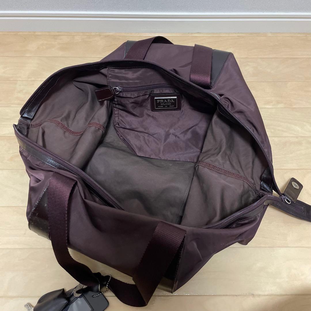 ■PRADA（プラダ）/良品 / ナイロン×レザー /ボストンバッグ /ブラウン