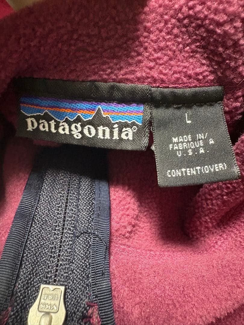 USA製　Patagonia ハーフジップフリース　オーバルロゴ　L