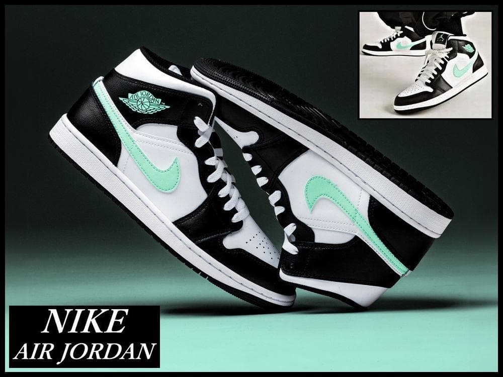 専用 ナイキ エアジョーダン1 ミッド グリーングロー スニーカー 29.0 ④