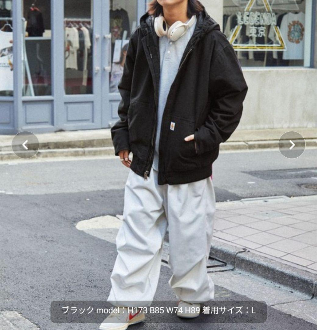 Carhartt/カーハート キルティングライナー ダック フードジャケット　L