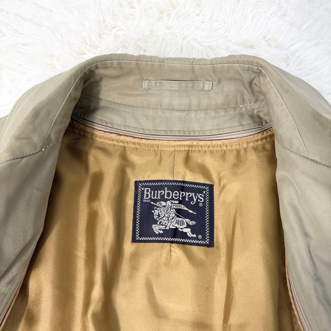 バーバリーズ ステンカラーコート ライナー付 裏地ノバチェック L