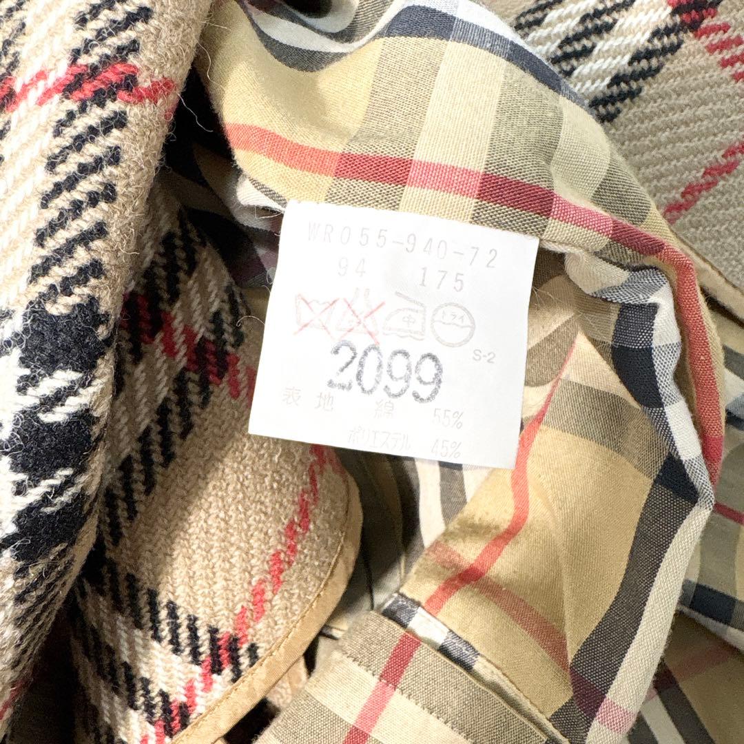 バーバリーズ ステンカラーコート ライナー付 裏地ノバチェック L