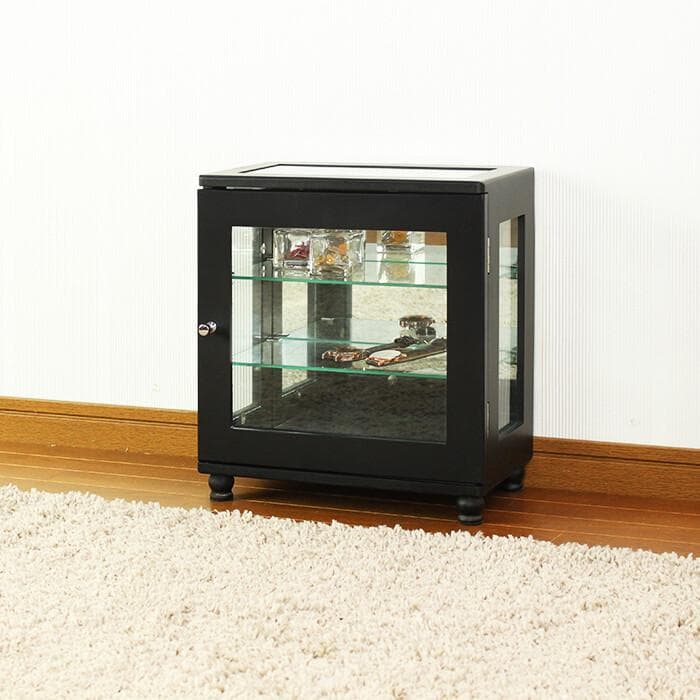 コレクションケース　ヨコ型　横型　ブラック　約幅32×奥行17×高さ35cm