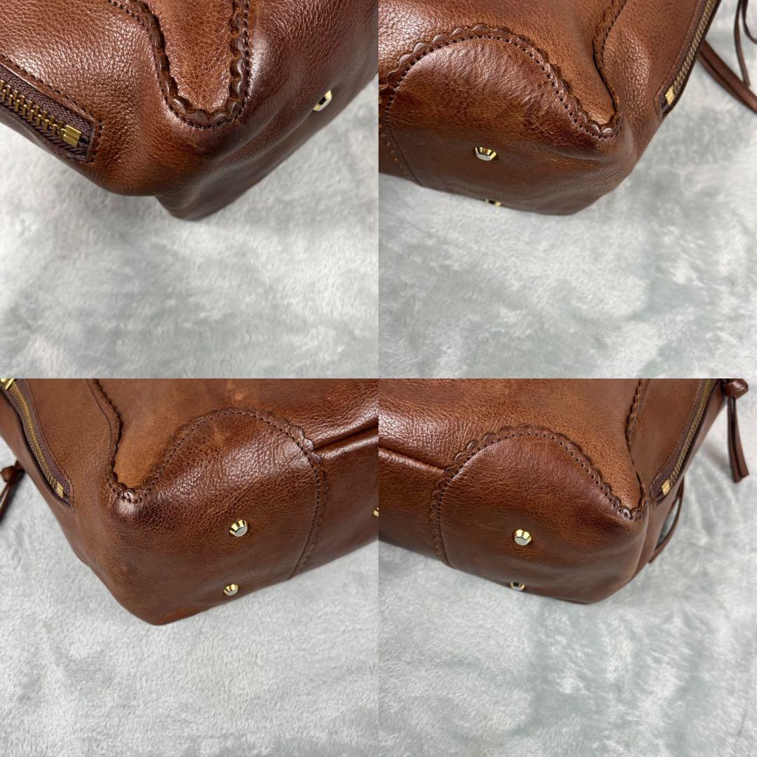 Vivienne Westwood トートバッグ オーブ ブラウン レザー