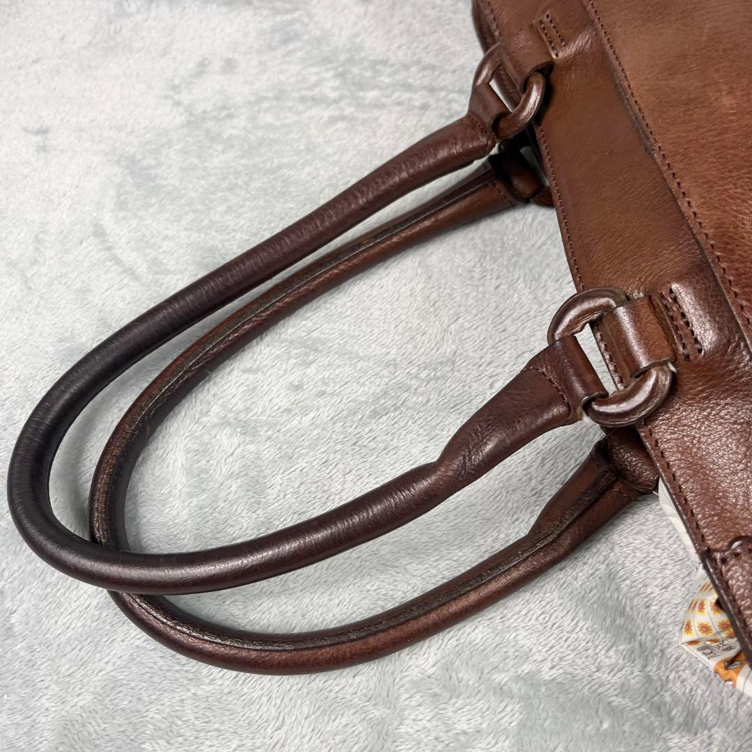 Vivienne Westwood トートバッグ オーブ ブラウン レザー