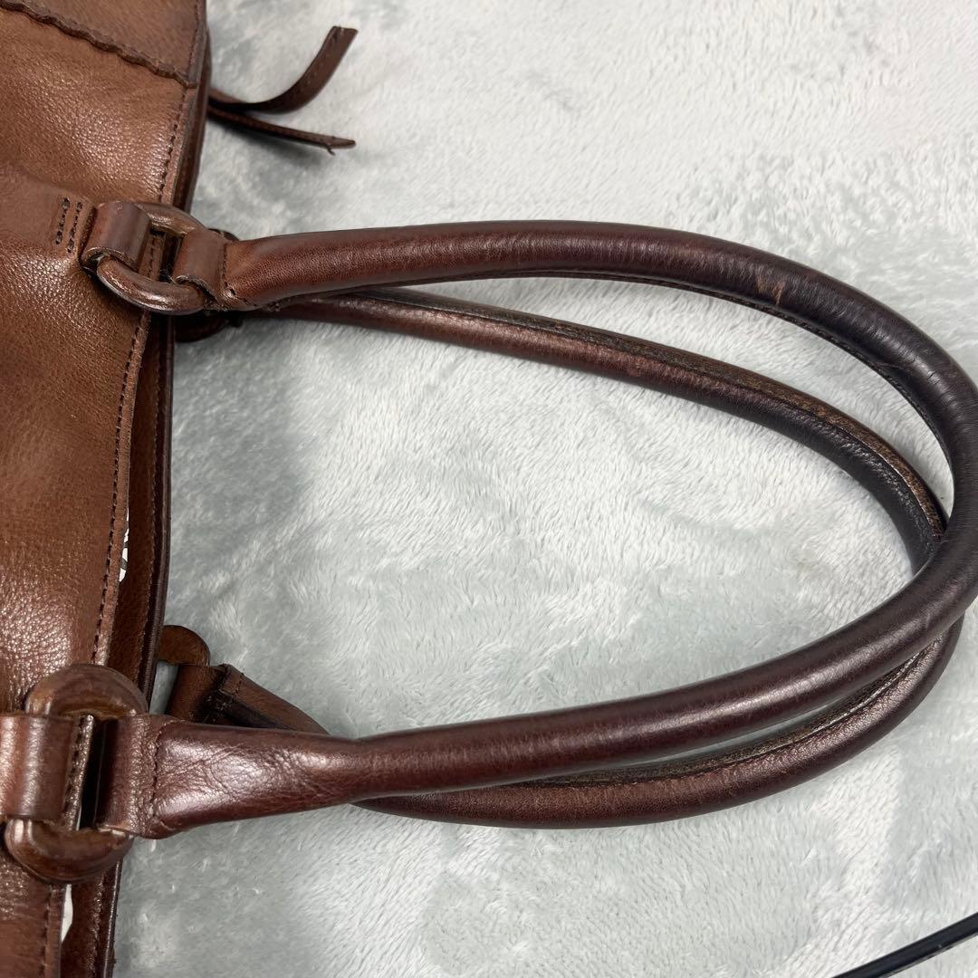Vivienne Westwood トートバッグ オーブ ブラウン レザー