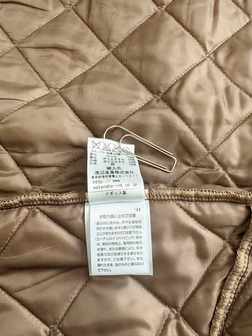 LAVENHAM 英国製 フード ウールキルティング コート グレー 38