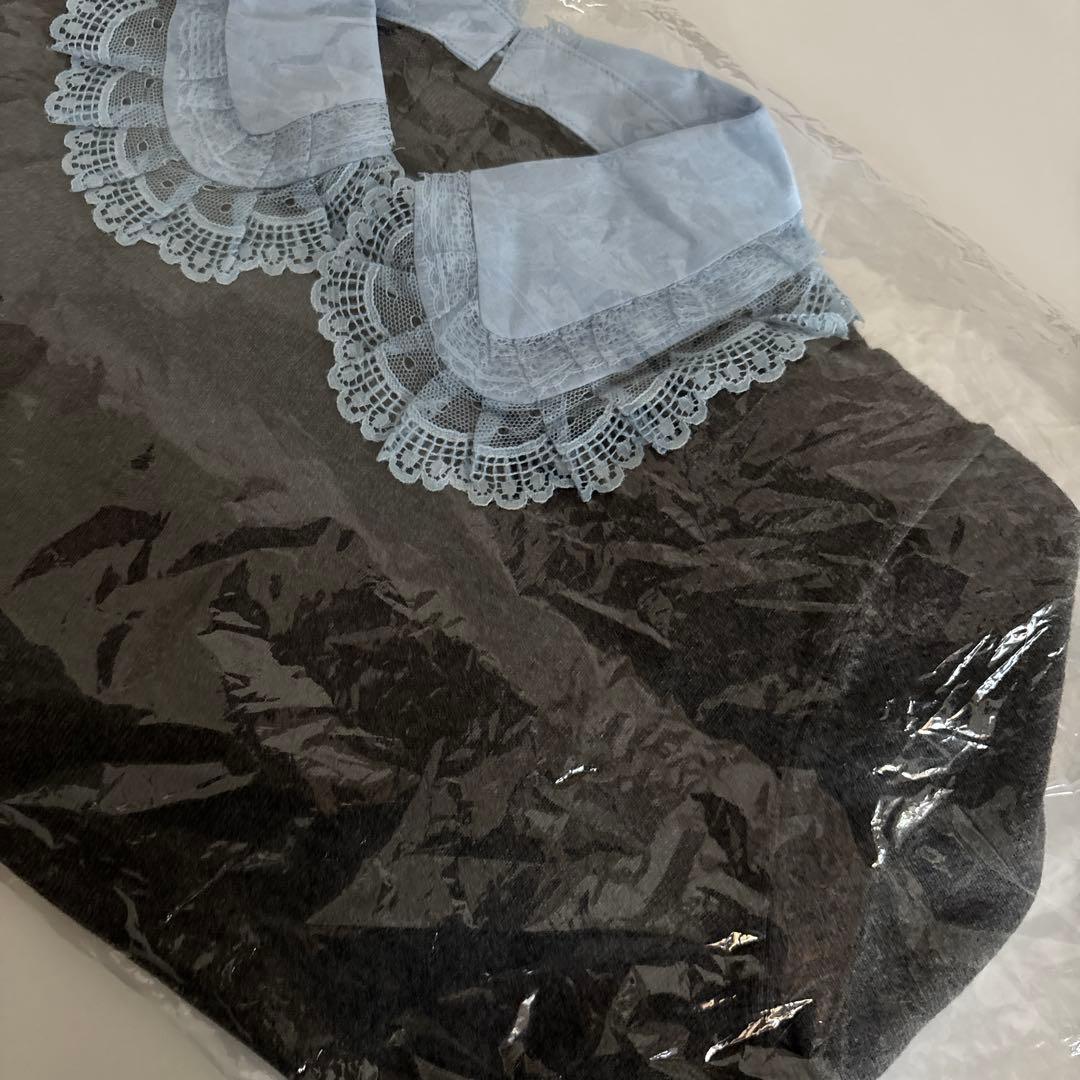 新品未使用 / ジプソフィア LaceAccentKnit gray×blue