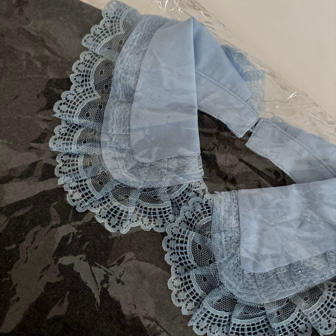 新品未使用 / ジプソフィア LaceAccentKnit gray×blue