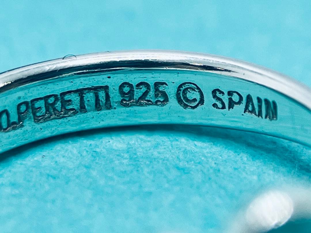 h890 美品　ティファニー　オープンハート　リング　シルバー925 約8.5号
