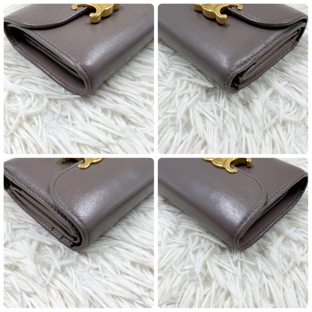 A*A様 【✨美品✨】 セリーヌ トリオンフ 三つ折り財布 ペブル