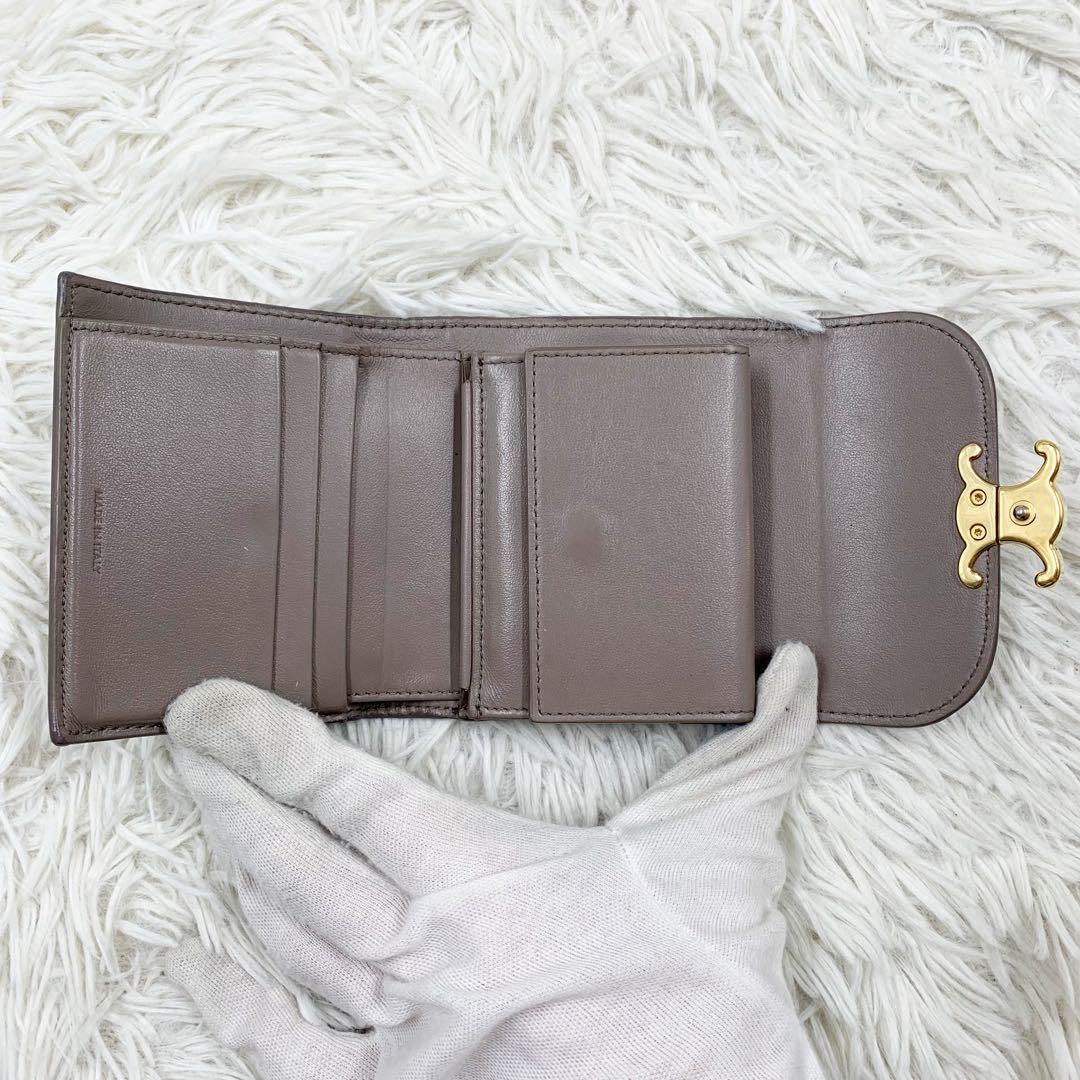 A*A様 【✨美品✨】 セリーヌ トリオンフ 三つ折り財布 ペブル