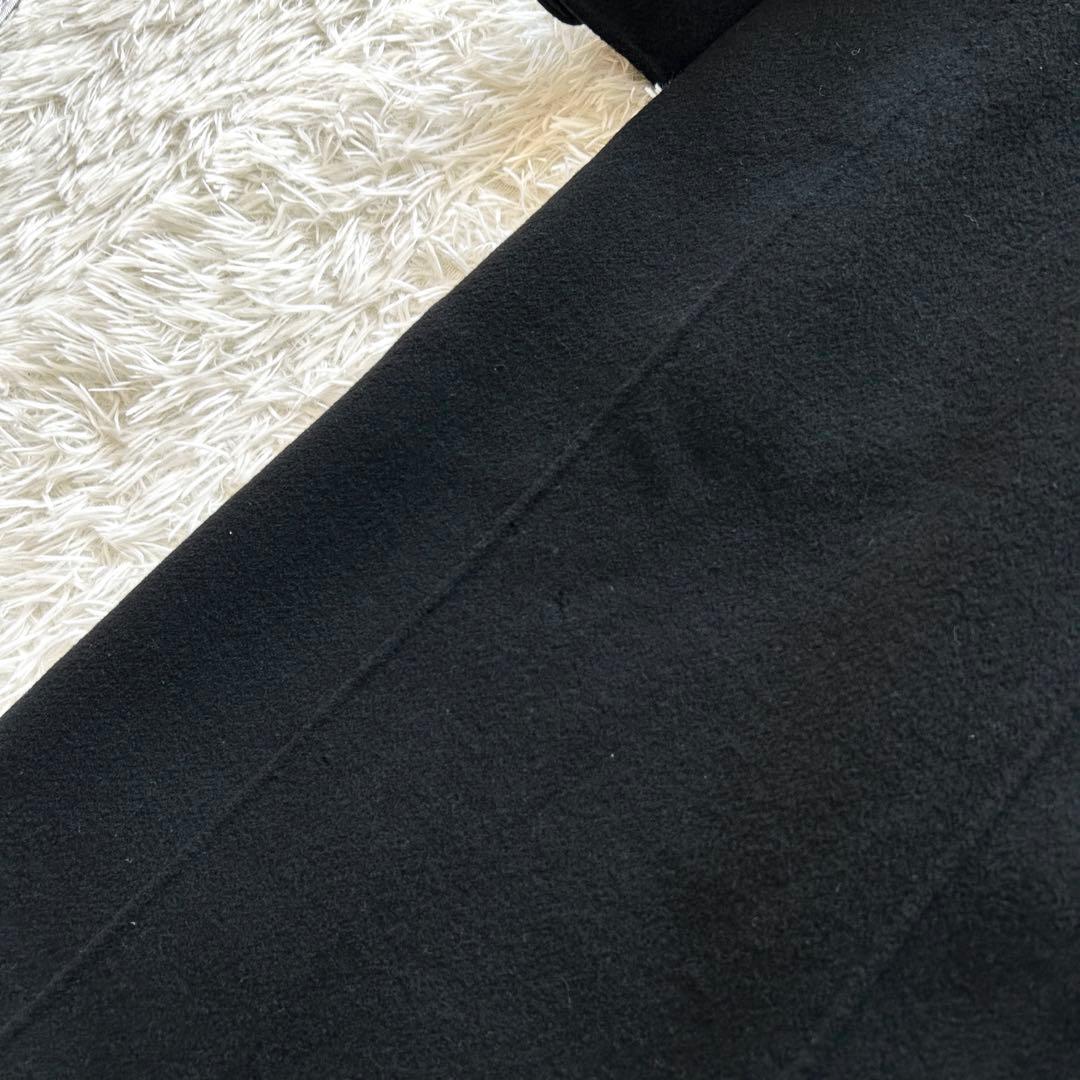 【極美品】バーバリー　ダブルブレスト　チェスターコート　カシミヤ混　黒　M相当