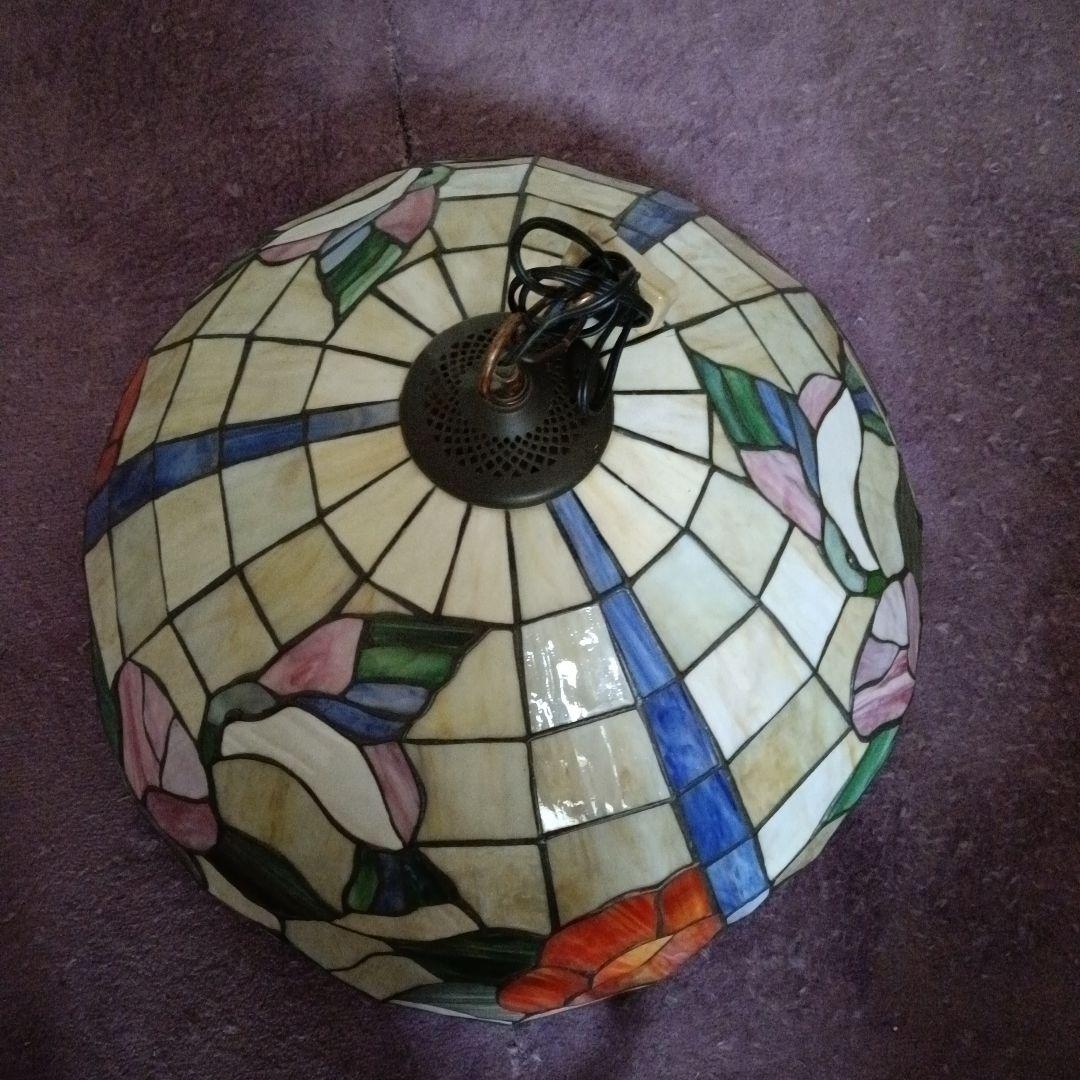 引き取り限定 丸善 ステンドグラス ペンダントライト 美品