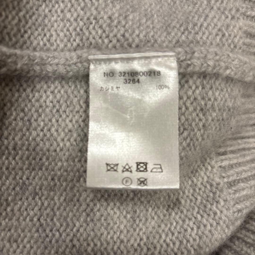エブール カシミヤ100% ニット タートルネック グレー 長袖 オーバーサイズ