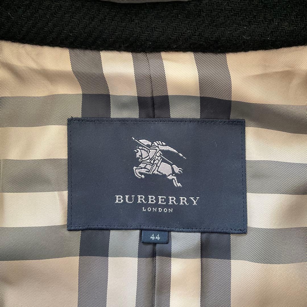 Burberyバーバリーロンドン ダッフルコート ネイビー 紺ノバチェック 44