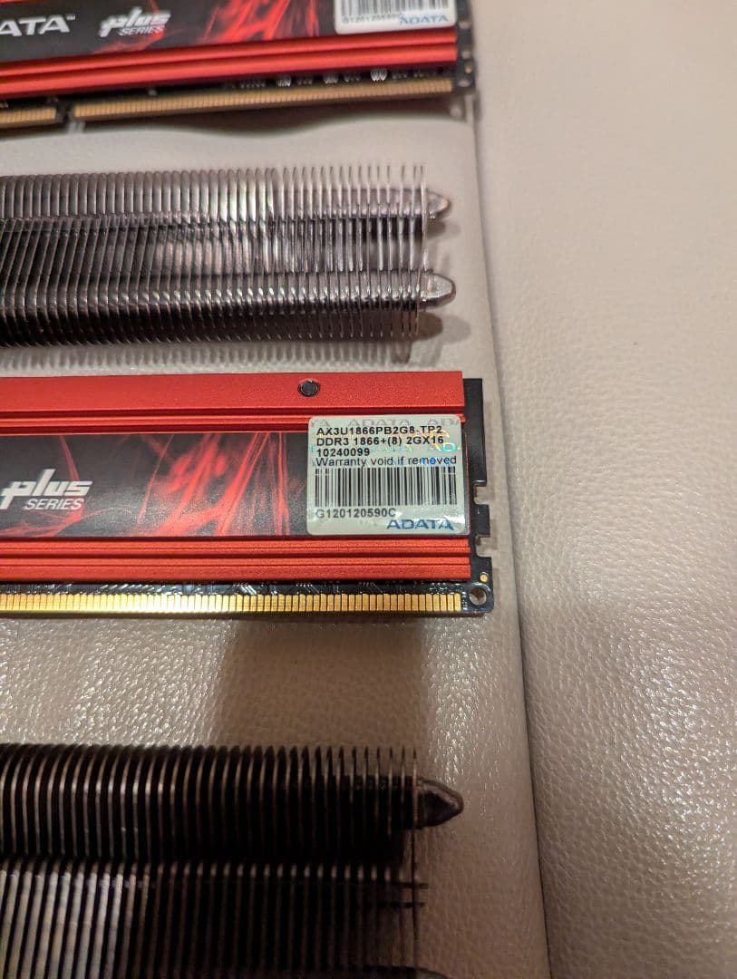 希少品 ADATA DDR3 1866MHz CL8 2GB×3枚 X58向け