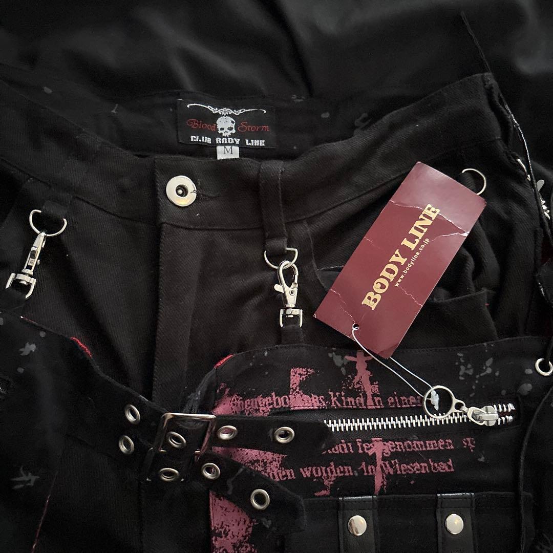 パンツ 00s body line cross studs flare denim
