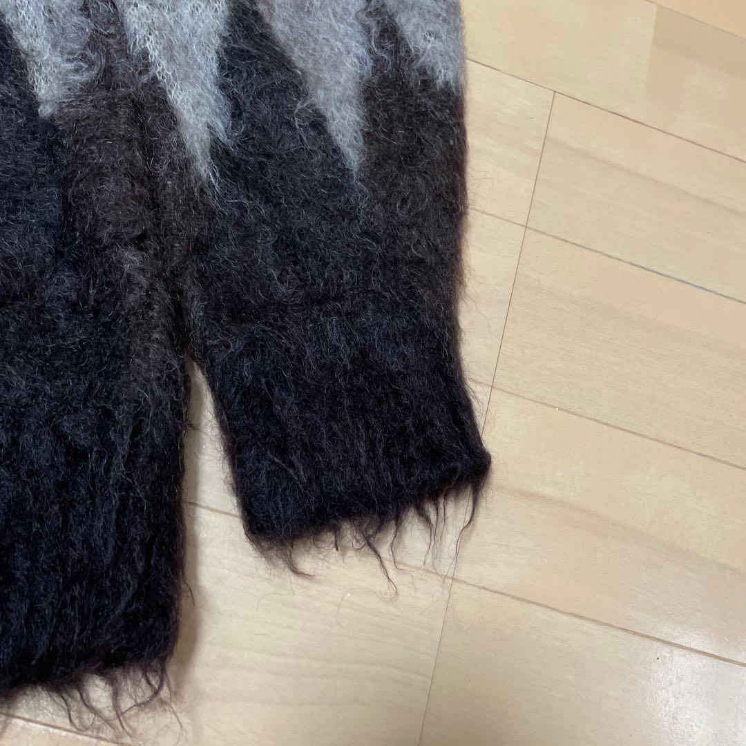 MINEDENIM ブラウン　アーガイル柄カーディガン