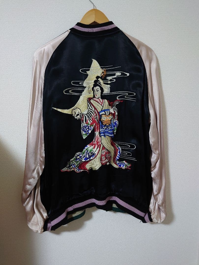 satori サトリ スカジャン スーベニアジャケット 花柄 リバーシブル L