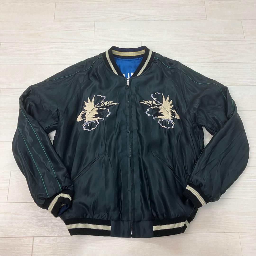 TAILOR東洋 ヒノヤ別注 舞妓 イーグル 刺繍 スカジャン 青 黒 Ｌ