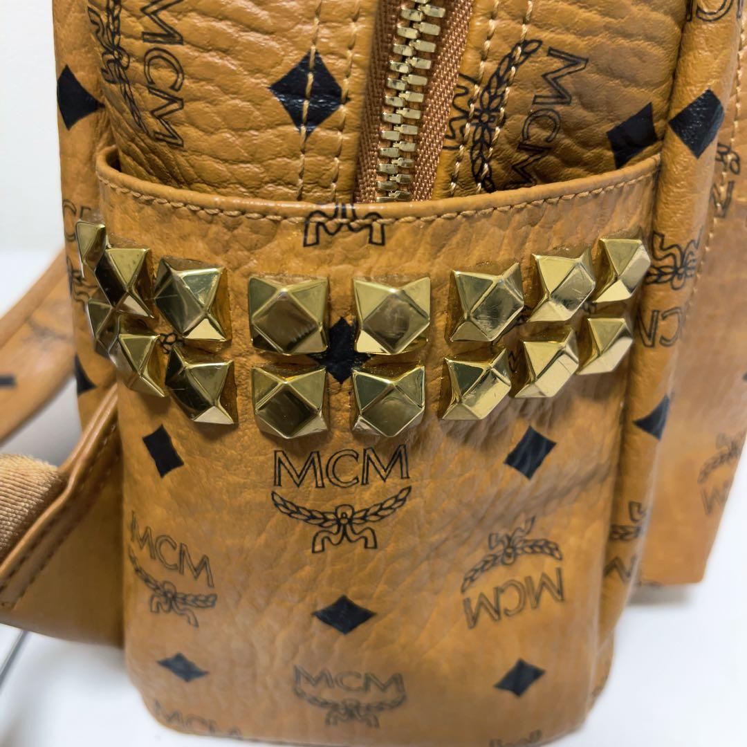 MCM ロゴリュック コニャック Sサイズ