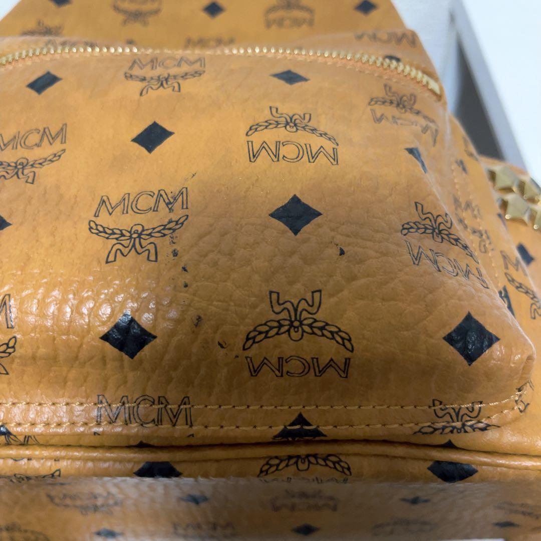 MCM ロゴリュック コニャック Sサイズ