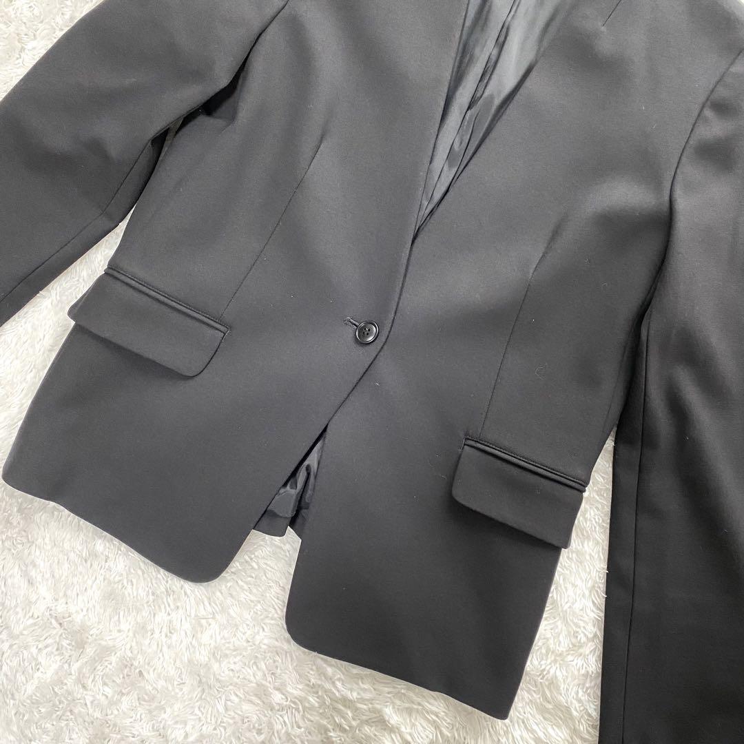 【極美品】 PLST プラステ ノーカラー パンツスーツ セットアップ 洗濯