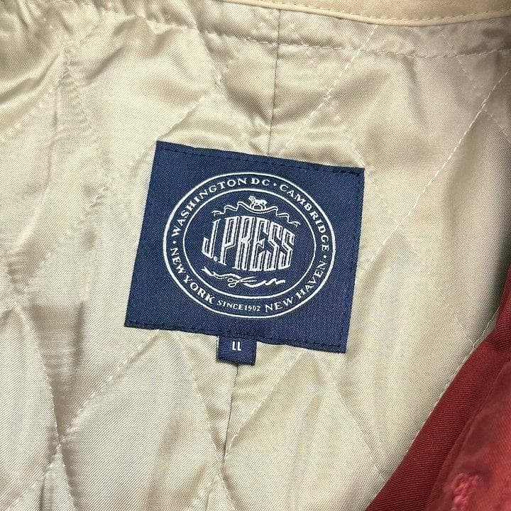 J.PRESS ジェイプレス ステンカラーコート 中綿ライナー付き LL