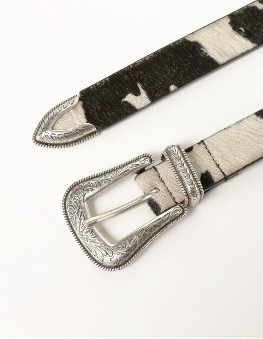 wrangler ベルト　牛柄　ハラコ ウエスタン　beams boy