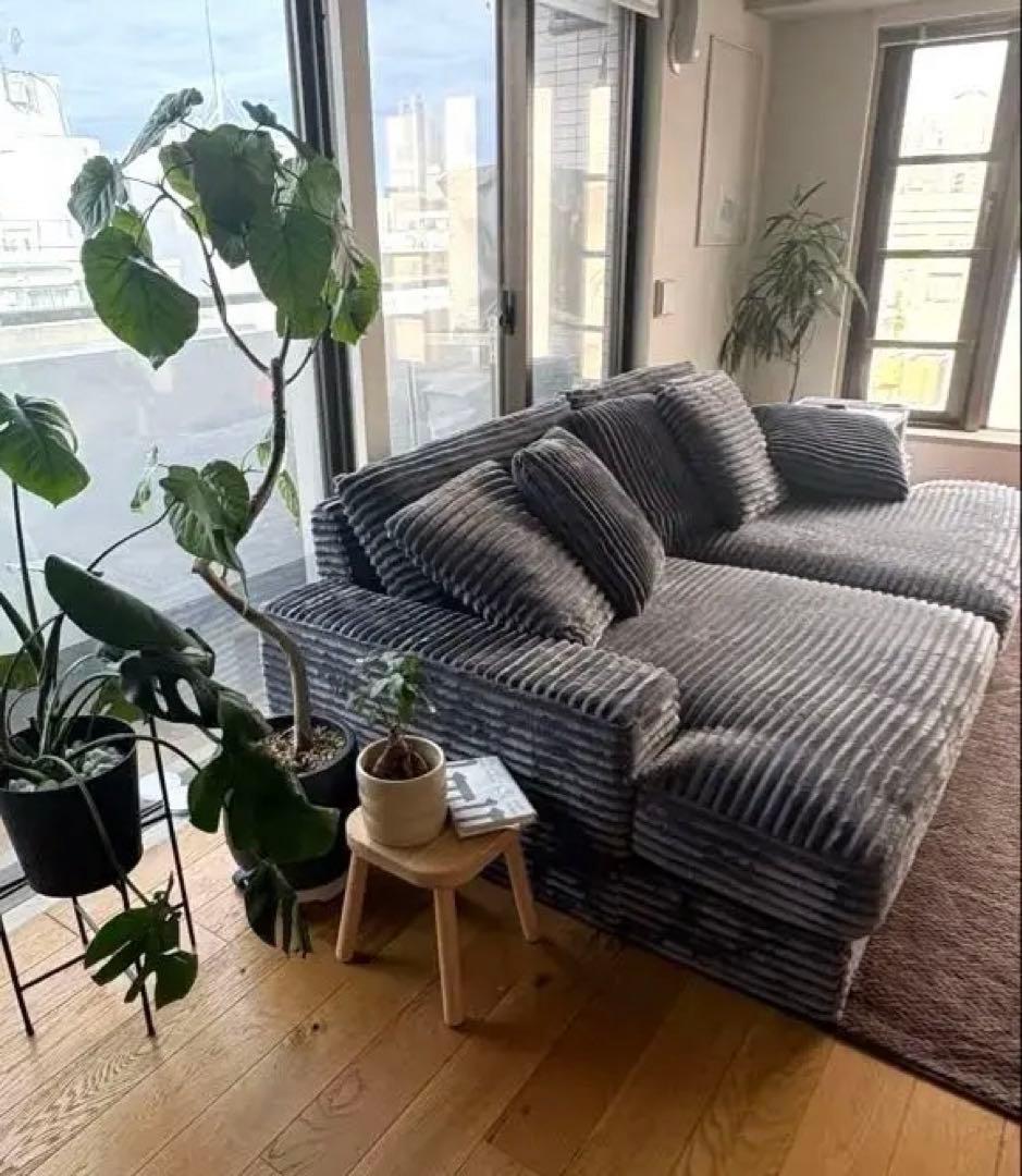 ラッシュルーム　ディープソファソファベッドカウチソファグレー