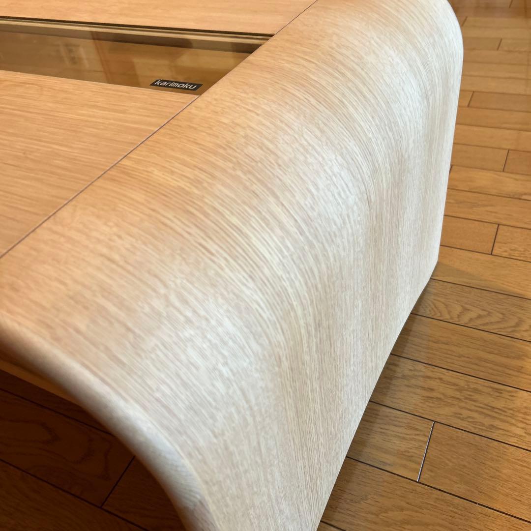 【美品】karimoku カリモク コーヒーテーブル　曲木　ナチュラルカラー