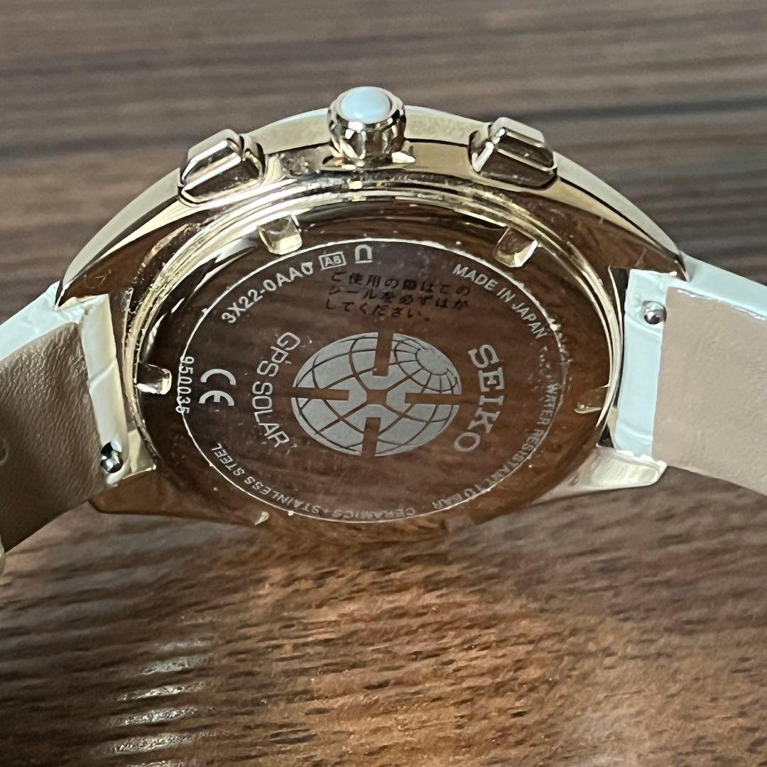 【未使用級！！】SEIKO アストロン シェル文字盤 レザーベルト ホワイト
