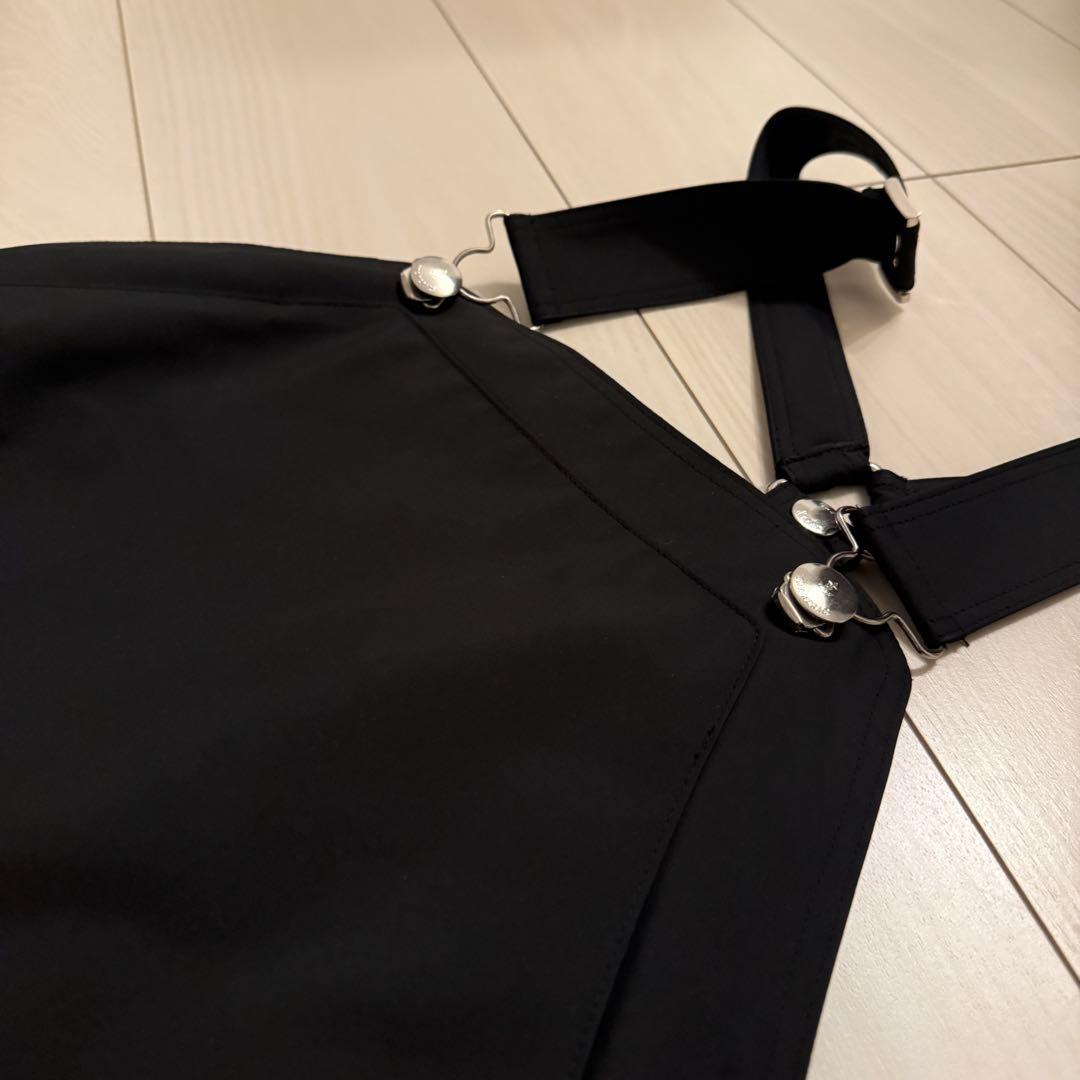 美品【THE RERACS】ジャンパースカートサロペットワンピース　ブラック