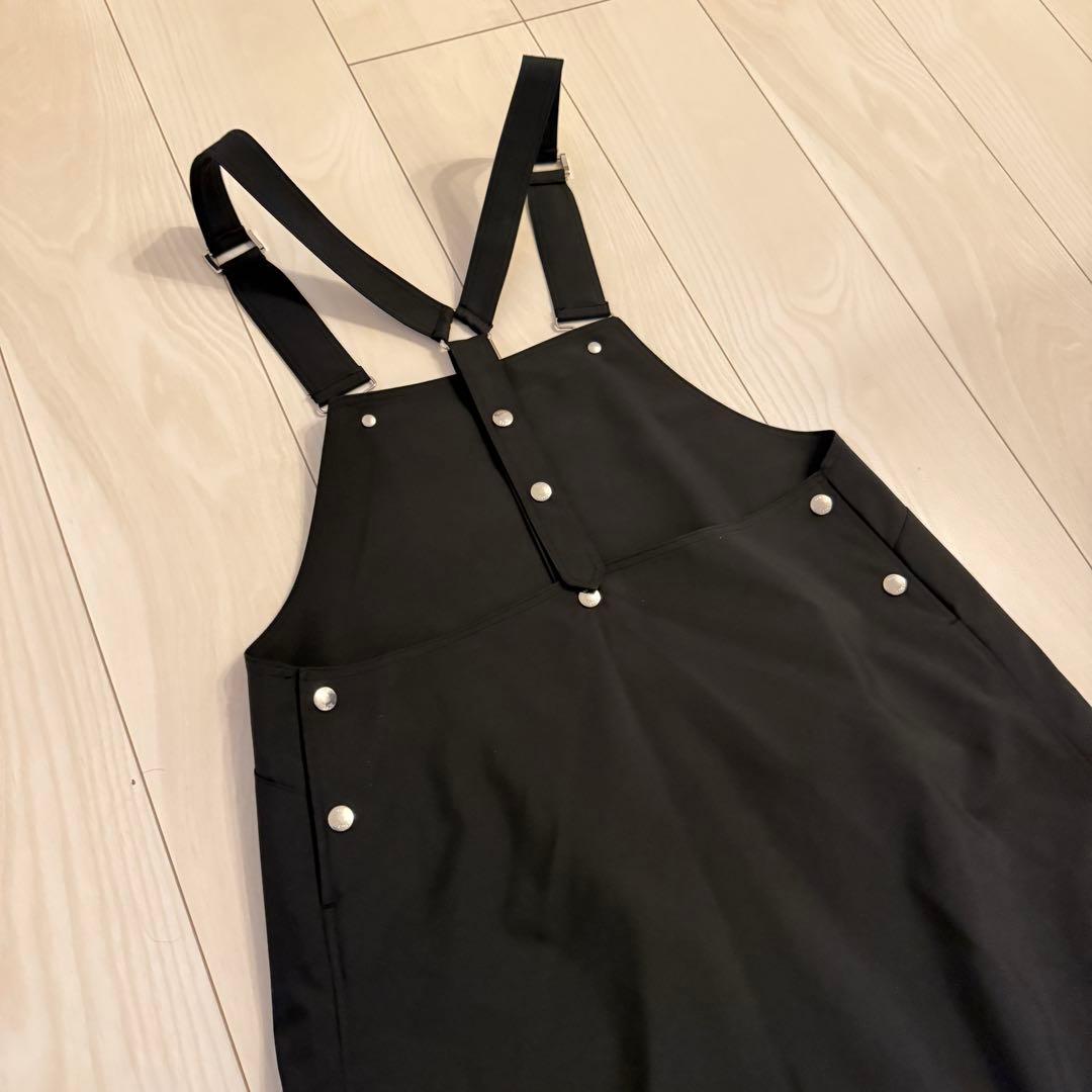 美品【THE RERACS】ジャンパースカートサロペットワンピース　ブラック