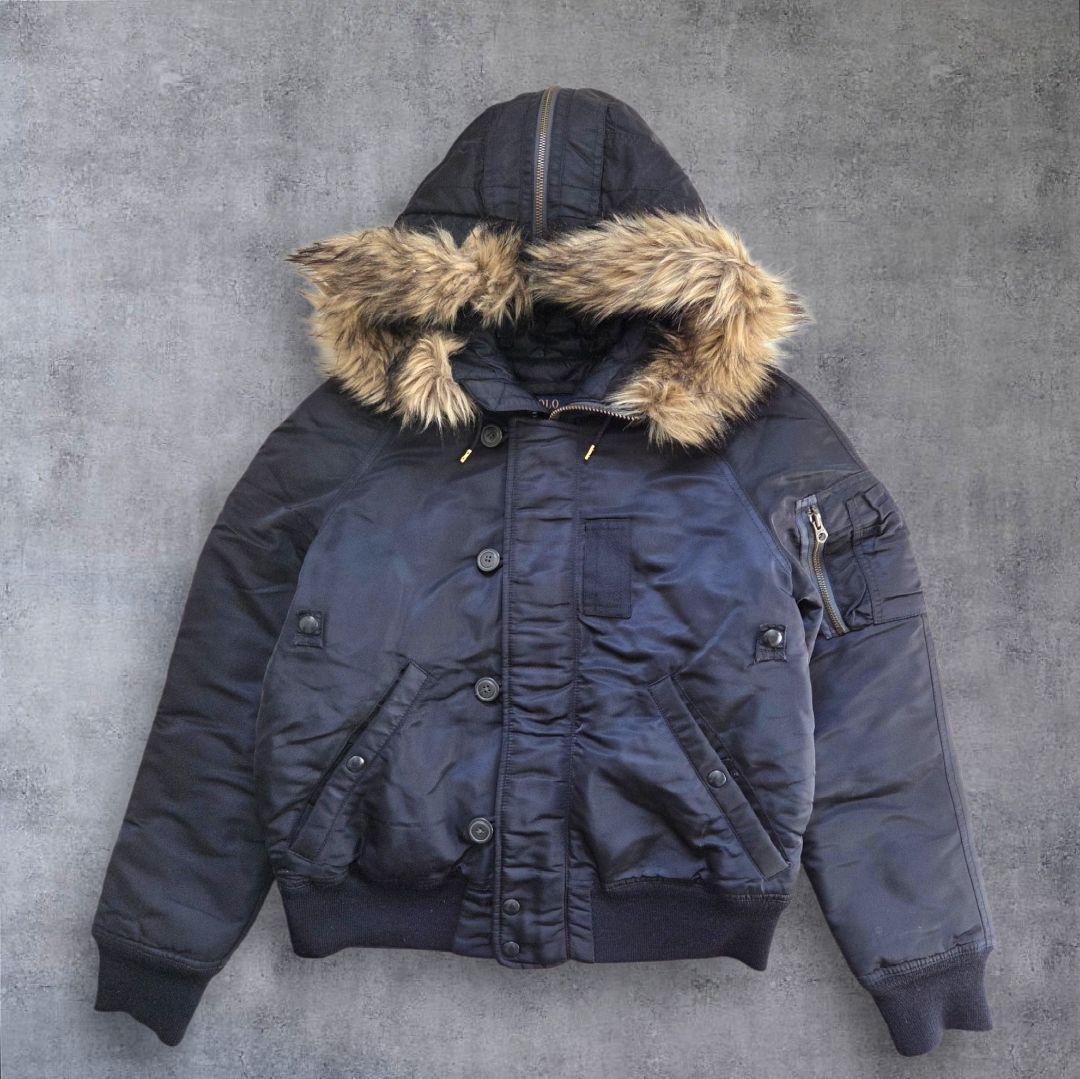 希少　POLOポロラルフローレン N2Bダウンジ　短丈　y2kフライトジャケット