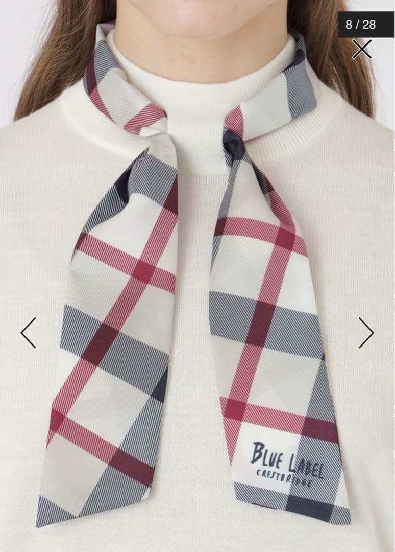 ブルーレーベルクレストブリッジ スカーフニット 今季