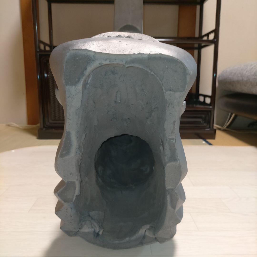 お*ん様 【鬼師・長尾龍作 銘入り】登り鯱 姫路瓦工芸 刻印 大型69cm シャ