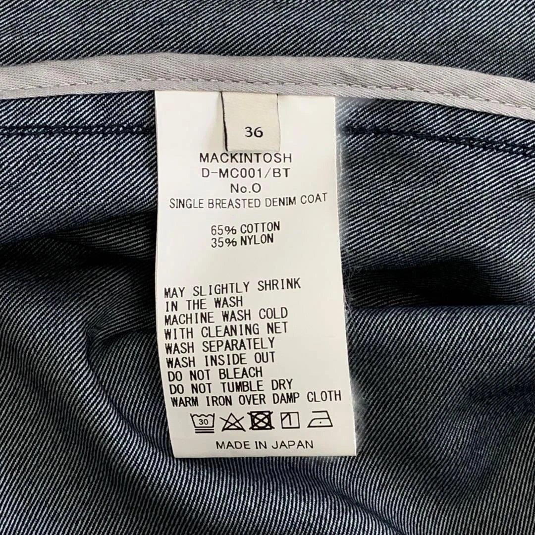 美品/白タグ⭐マッキントッシュ シングルブレストデニムコート 36/S位
