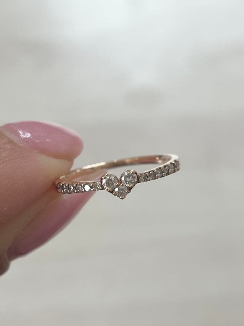 P10PGダイヤモンドハートリング