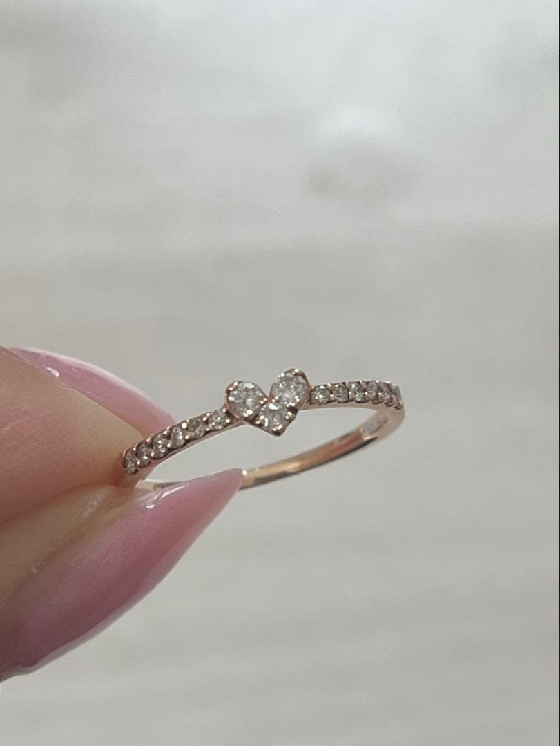 P10PGダイヤモンドハートリング