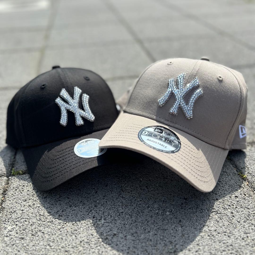 New Era 9FORTY ブラック　ニューエラ　スワロフスキー デコ