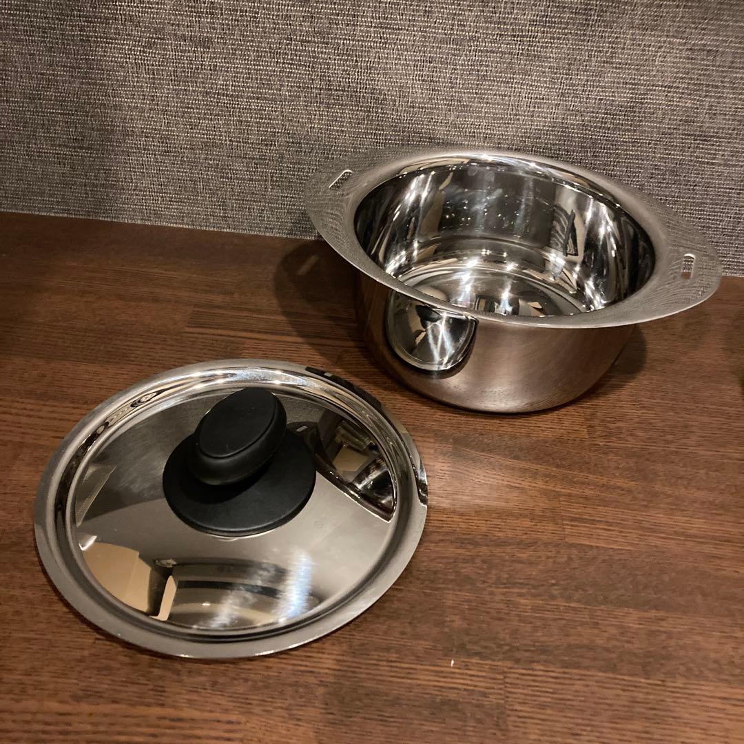 宮崎製作所 十得鍋 ソースポット16㎝＆18㎝　セット　蓋つき　ハンドルなし