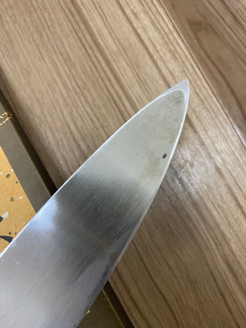 古い　有次　出刃包丁　刃渡り　15cm