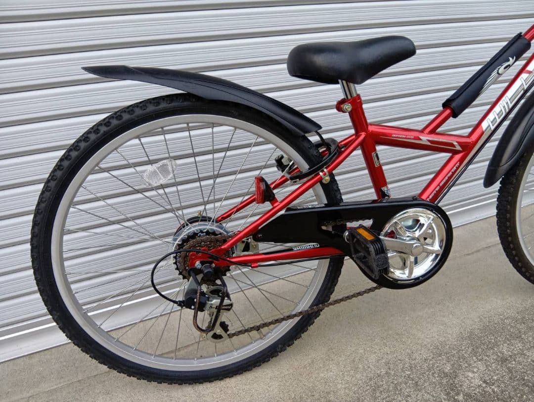 自転車　マウンテンバイク　赤　レッド　24インチ　男の子　→引取り限定(岐阜県)
