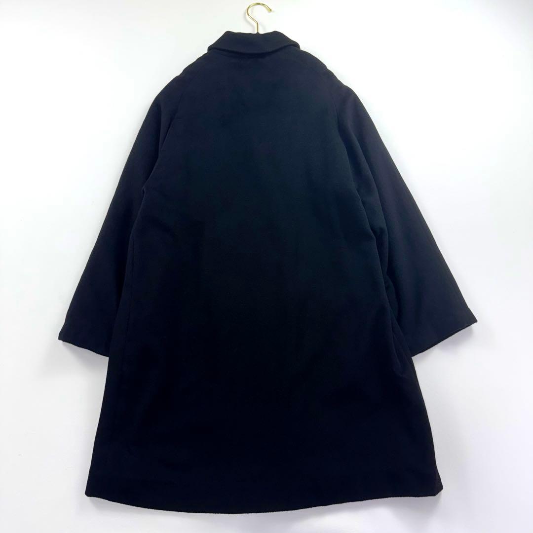 美品✨カシミヤ100% ダブルチェスターコート ロングコート 黒 冠婚葬祭
