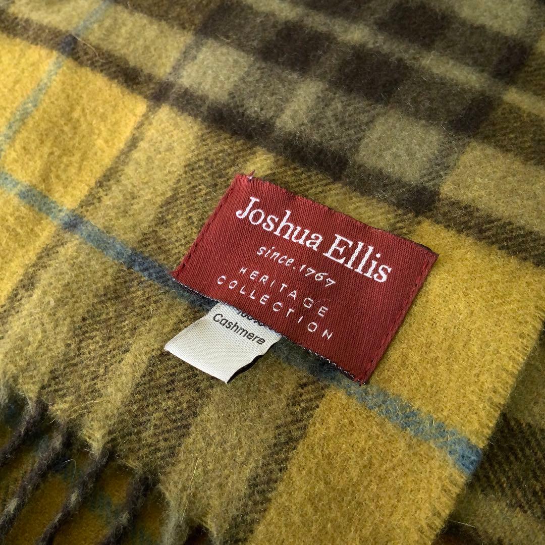 Joshua Ellis ジョシュアエリス カシミヤマフラー 英国製 カーキ